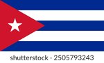 Cuba vector flag. Accurate dimensions and official colors. This file is suitable for digital editing and printing of any size.