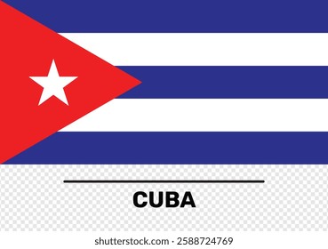 Cuba vector flag. Accurate dimensions and official colors. This file is suitable for digital editing and printing of any size. vector illustration