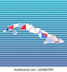 Cuba vector illustration. Cuba design on gradient stripes background. Technology, internet, network, telecommunication concept. Vibrant vector illustration.