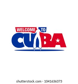 Cuba vector logo. Stilts Walker of Havana. 
