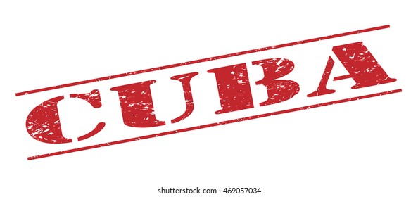 cuba vector stamp on white background