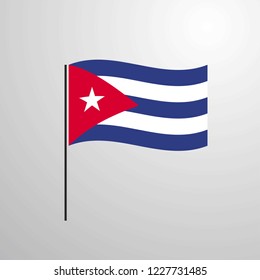 Cuba waving Flag