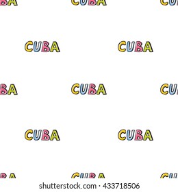 cuba word color pattern