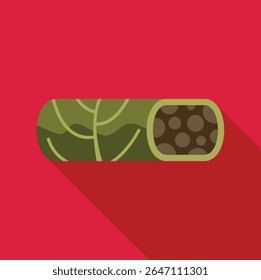 Cuban cigar icon in flat style isolated on white background. Vector illustration