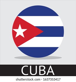 
Cuban country flag symbol on a white background
