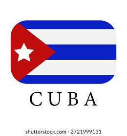 Cuban flag illustrated in vector on a white background