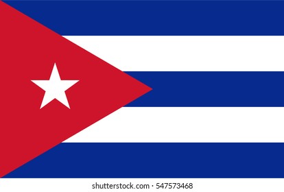 Cuban flag vector