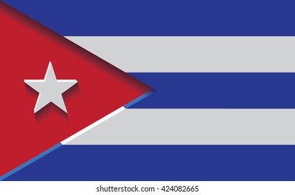 Cuban flag.Vector illustration.