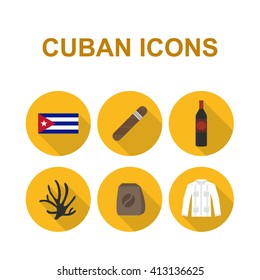 Cuban icons. vector illustration