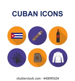 Cuban icons. vector illustration