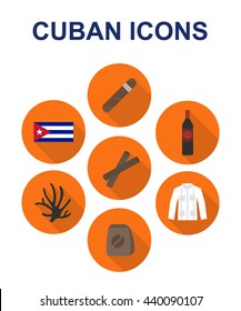 Cuban icons. vector illustration