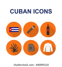 Cuban icons. vector illustration