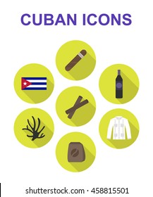 Cuban icons. vector illustration