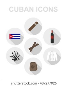 Cuban icons. vector illustration