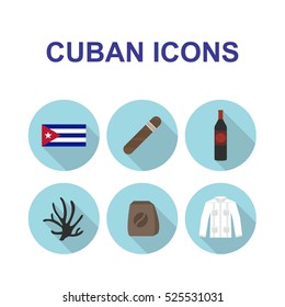 Cuban icons. vector illustration