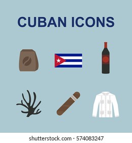 Cuban icons. vector illustration