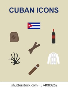 Cuban icons. vector illustration