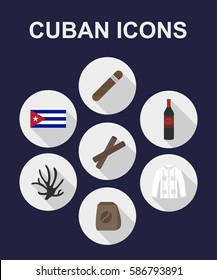 Cuban icons. vector illustration