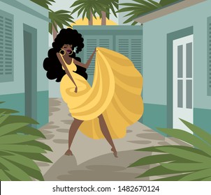 cuban lady dancing rumba salsa