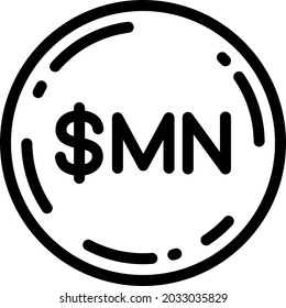 Cuban peso coin icon vector illustration