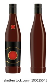 Cuban rum bottle on white background vector