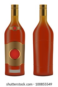 Cuban rum bottle on white background vector