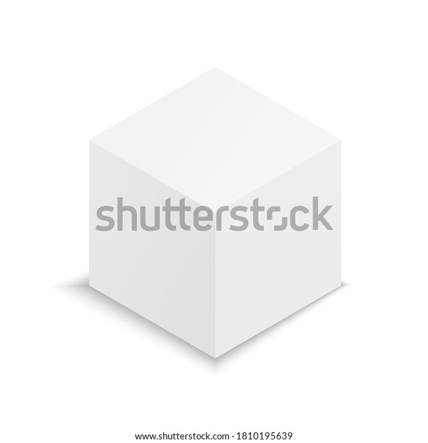 Download Cube 3d Mockup White Box Blank Stock Vector Royalty Free 1810195639