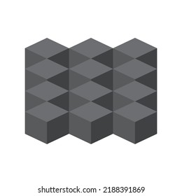 Cube 3d style abstract logo design vector icon 