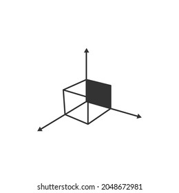 Cube 3d vector icon illustration sign