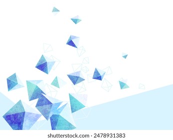 cube abstract blue background illustration