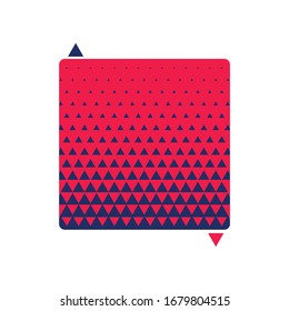 Cube abstract color geometric form, rounded corner vector.