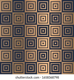 Cube Abstract geometric pattern. A seamless vector background. gold and blue ornament. Graphic modern pattern. Simple lattice graphic design.