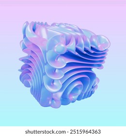 cubo com textura abstrata com decoração de cores