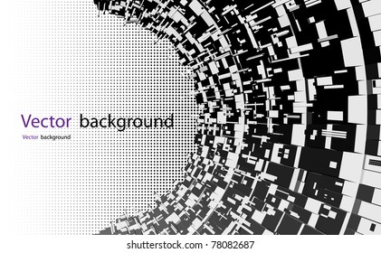 Cube abstract. Vector format