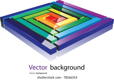 Cube abstract. Vector format
