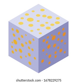 Icono de cubo árabe dulce. Isométrico icono del vector del cubo de arab para el diseño web aislado en fondo blanco