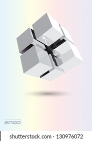 Cube assembling from blocks