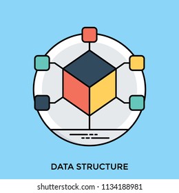 A cube attached with nodes from all corners, showing data structure icon