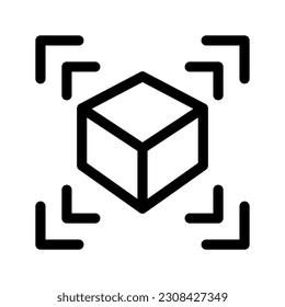 Cube Augmented Reality Icon Vector Symbol Design Illustration