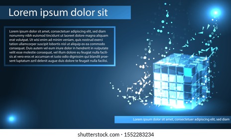 cube background design modern style technology. light blue color. for presentations, backgrounds, posters, wallpapers.