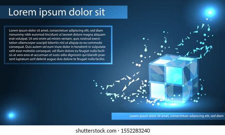 cube background design modern style technology. light blue color. for presentations, backgrounds, posters, wallpapers.
