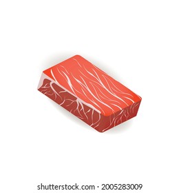 Cube beef isolated on white background. Suitable for any business related to grilled steak, wagyu beef, fast food restaurants, Korean food, Japanese, chinese food or any other business