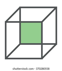 Cube Bold Icon Illustration
