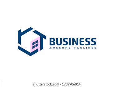 Kubikbox 3D-Logo für Architektur und Bauweise