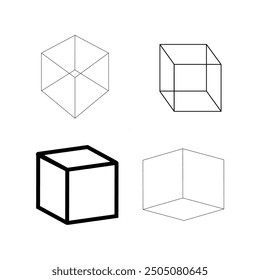 cube box icon simple illustration design