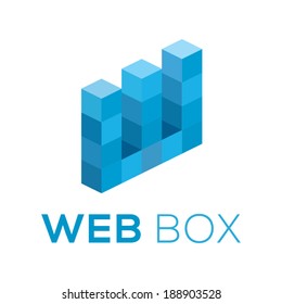 Cube Box Letter W Logo