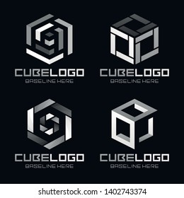 Cube, Box logos or icons collection
