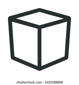 cube box - minimal line web icon. simple vector illustration. concept for infographic, website or app.