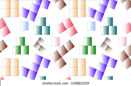 
cube bright color background assemble