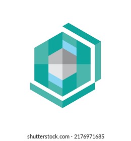 Cube business vector icon illustration